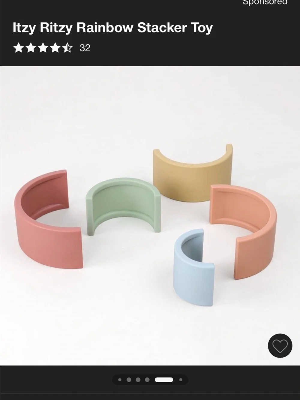 Itzy Ritzy Pastel Rainbow Stacker Toy